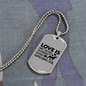 Love is Wet Noses Necklace Stainless Steel or 18k Gold Dog Tag 24" Chain-Express Your Love Gifts