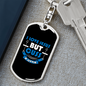 Love Jesus But Cuss Christian Keychain Stainless Steel or 18k Gold Dog Tag Keyring-Express Your Love Gifts