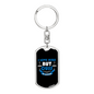 Love Jesus But Cuss Christian Keychain Stainless Steel or 18k Gold Dog Tag Keyring-Express Your Love Gifts