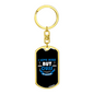 Love Jesus But Cuss Christian Keychain Stainless Steel or 18k Gold Dog Tag Keyring-Express Your Love Gifts