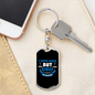 Love Jesus But Cuss Christian Keychain Stainless Steel or 18k Gold Dog Tag Keyring-Express Your Love Gifts