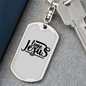 Love Jesus Christian Keychain Stainless Steel or 18k Gold Dog Tag Keyring-Express Your Love Gifts