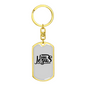 Love Jesus Christian Keychain Stainless Steel or 18k Gold Dog Tag Keyring-Express Your Love Gifts