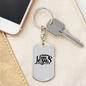 Love Jesus Christian Keychain Stainless Steel or 18k Gold Dog Tag Keyring-Express Your Love Gifts