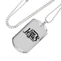 Love Jesus Christian Necklace Stainless Steel or 18k Gold Dog Tag 24" Chain-Express Your Love Gifts