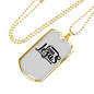 Love Jesus Christian Necklace Stainless Steel or 18k Gold Dog Tag 24" Chain-Express Your Love Gifts