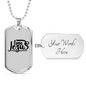 Love Jesus Christian Necklace Stainless Steel or 18k Gold Dog Tag 24" Chain-Express Your Love Gifts