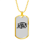 Love Jesus Christian Necklace Stainless Steel or 18k Gold Dog Tag 24" Chain-Express Your Love Gifts