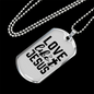 Love Jesus Like Christian Necklace Stainless Steel or 18k Gold Dog Tag 24" Chain-Express Your Love Gifts