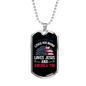 Love Jesus Necklace Stainless Steel or 18k Gold Dog Tag 24" Chain-Express Your Love Gifts