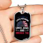 Love Jesus Necklace Stainless Steel or 18k Gold Dog Tag 24" Chain-Express Your Love Gifts