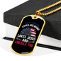 Love Jesus Necklace Stainless Steel or 18k Gold Dog Tag 24" Chain-Express Your Love Gifts