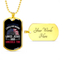 Love Jesus Necklace Stainless Steel or 18k Gold Dog Tag 24" Chain-Express Your Love Gifts