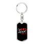 Love John 3:16 Christian Keychain Stainless Steel or 18k Gold Dog Tag Keyring-Express Your Love Gifts