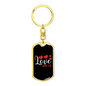 Love John 3:16 Christian Keychain Stainless Steel or 18k Gold Dog Tag Keyring-Express Your Love Gifts