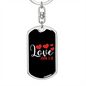 Love John 3:16 Christian Keychain Stainless Steel or 18k Gold Dog Tag Keyring-Express Your Love Gifts