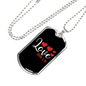 Love John 3:16 Christian Necklace Stainless Steel or 18k Gold Dog Tag 24" Chain-Express Your Love Gifts