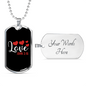 Love John 3:16 Christian Necklace Stainless Steel or 18k Gold Dog Tag 24" Chain-Express Your Love Gifts
