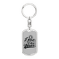 Love Like Jesus Cross Christian Keychain Stainless Steel or 18k Gold Dog Tag Keyring-Express Your Love Gifts