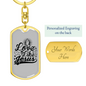 Love Like Jesus Cross Christian Keychain Stainless Steel or 18k Gold Dog Tag Keyring-Express Your Love Gifts