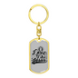 Love Like Jesus Cross Christian Keychain Stainless Steel or 18k Gold Dog Tag Keyring-Express Your Love Gifts