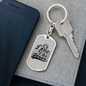 Love Like Jesus Cross Christian Keychain Stainless Steel or 18k Gold Dog Tag Keyring-Express Your Love Gifts
