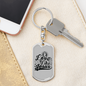 Love Like Jesus Cross Christian Keychain Stainless Steel or 18k Gold Dog Tag Keyring-Express Your Love Gifts