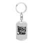 Love Like Jesus Design Christian Keychain Stainless Steel or 18k Gold Dog Tag Keyring-Express Your Love Gifts