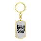 Love Like Jesus Design Christian Keychain Stainless Steel or 18k Gold Dog Tag Keyring-Express Your Love Gifts