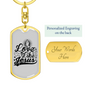 Love Like Jesus Prayer Christian Keychain Stainless Steel or 18k Gold Dog Tag Keyring-Express Your Love Gifts