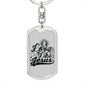 Love Like Jesus Prayer Christian Keychain Stainless Steel or 18k Gold Dog Tag Keyring-Express Your Love Gifts