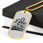 Love Like Jesus Prayer Christian Necklace Stainless Steel or 18k Gold Dog Tag 24" Chain-Express Your Love Gifts