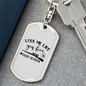 Love Me Like Deer Season Keychain Stainless Steel or 18k Gold Dog Tag Keyring-Express Your Love Gifts
