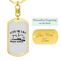 Love Me Like Deer Season Keychain Stainless Steel or 18k Gold Dog Tag Keyring-Express Your Love Gifts