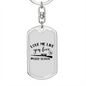 Love Me Like Deer Season Keychain Stainless Steel or 18k Gold Dog Tag Keyring-Express Your Love Gifts