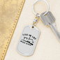 Love Me Like Deer Season Keychain Stainless Steel or 18k Gold Dog Tag Keyring-Express Your Love Gifts