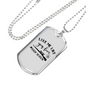 Love Me Like Deer Season Necklace Stainless Steel or 18k Gold Dog Tag 24" Chain-Express Your Love Gifts