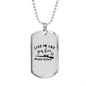 Love Me Like Deer Season Necklace Stainless Steel or 18k Gold Dog Tag 24" Chain-Express Your Love Gifts