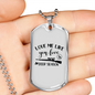 Love Me Like Deer Season Necklace Stainless Steel or 18k Gold Dog Tag 24" Chain-Express Your Love Gifts