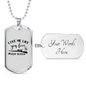 Love Me Like Deer Season Necklace Stainless Steel or 18k Gold Dog Tag 24" Chain-Express Your Love Gifts