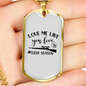 Love Me Like Deer Season Necklace Stainless Steel or 18k Gold Dog Tag 24" Chain-Express Your Love Gifts