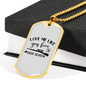 Love Me Like Deer Season Necklace Stainless Steel or 18k Gold Dog Tag 24" Chain-Express Your Love Gifts