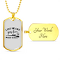 Love Me Like Deer Season Necklace Stainless Steel or 18k Gold Dog Tag 24" Chain-Express Your Love Gifts