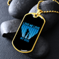 Love Me Love My Dog Blue Necklace Stainless Steel or 18k Gold Dog Tag 24" Chain-Express Your Love Gifts
