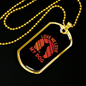 Love Me Love My Dog Red Necklace Stainless Steel or 18k Gold Dog Tag 24" Chain-Express Your Love Gifts