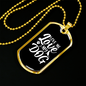 Love Me Necklace Stainless Steel or 18k Gold Dog Tag 24" Chain-Express Your Love Gifts