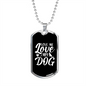 Love Me Necklace Stainless Steel or 18k Gold Dog Tag 24" Chain-Express Your Love Gifts