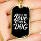 Love Me Necklace Stainless Steel or 18k Gold Dog Tag 24" Chain-Express Your Love Gifts