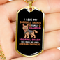 Love My barking Doorbell Necklace Stainless Steel or 18k Gold Dog Tag 24" Chain-Express Your Love Gifts