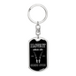 Love My Poles Fishing Keychain Stainless Steel or 18k Gold Dog Tag Keyring-Express Your Love Gifts